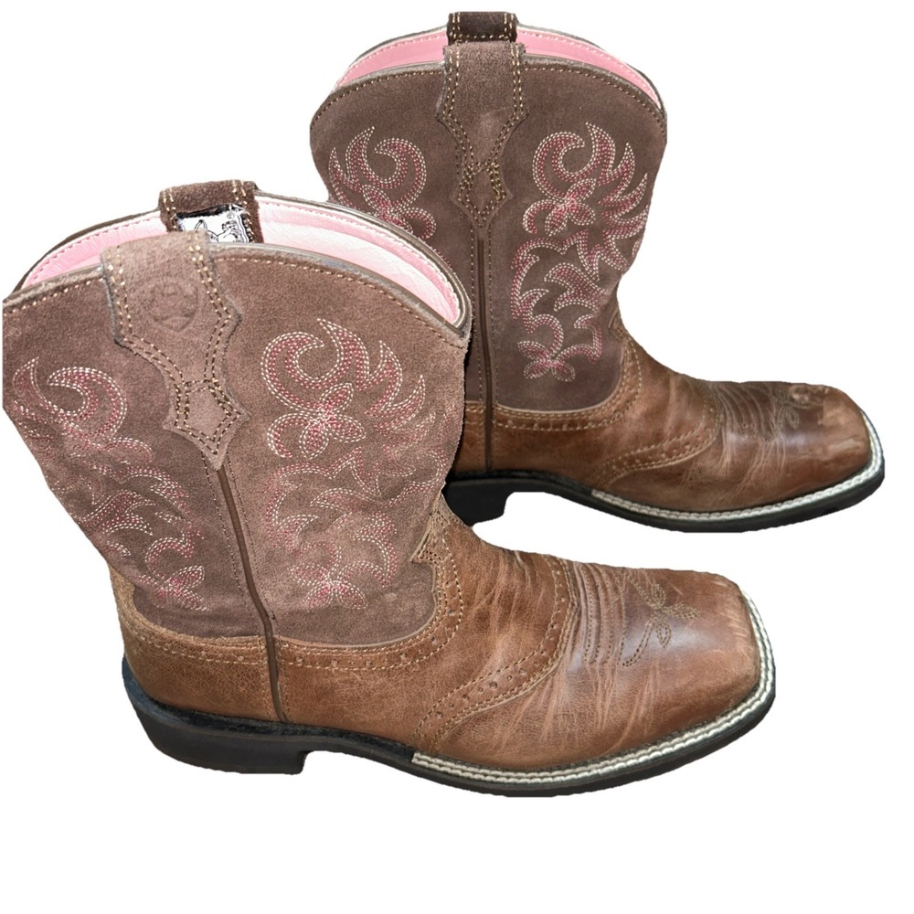 Ariat Boots: Women's Brown 10005913 Fat baby Square Toe Cowboy Boots, Size 6.5 - Picture 2 of 12